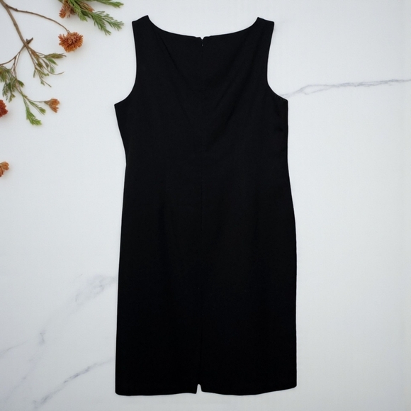 Kasper Classic Black Sheath Dress Elegant Minimalist Career Workwear Plus Sz 14 - Picture 5 of 12